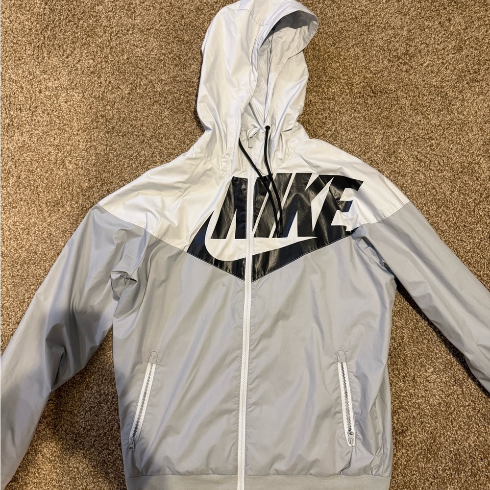 Nike White and Gray Jacket